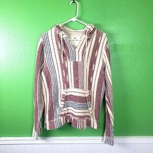 Hollister Women's beach surf surfer striped pullover jacket size small